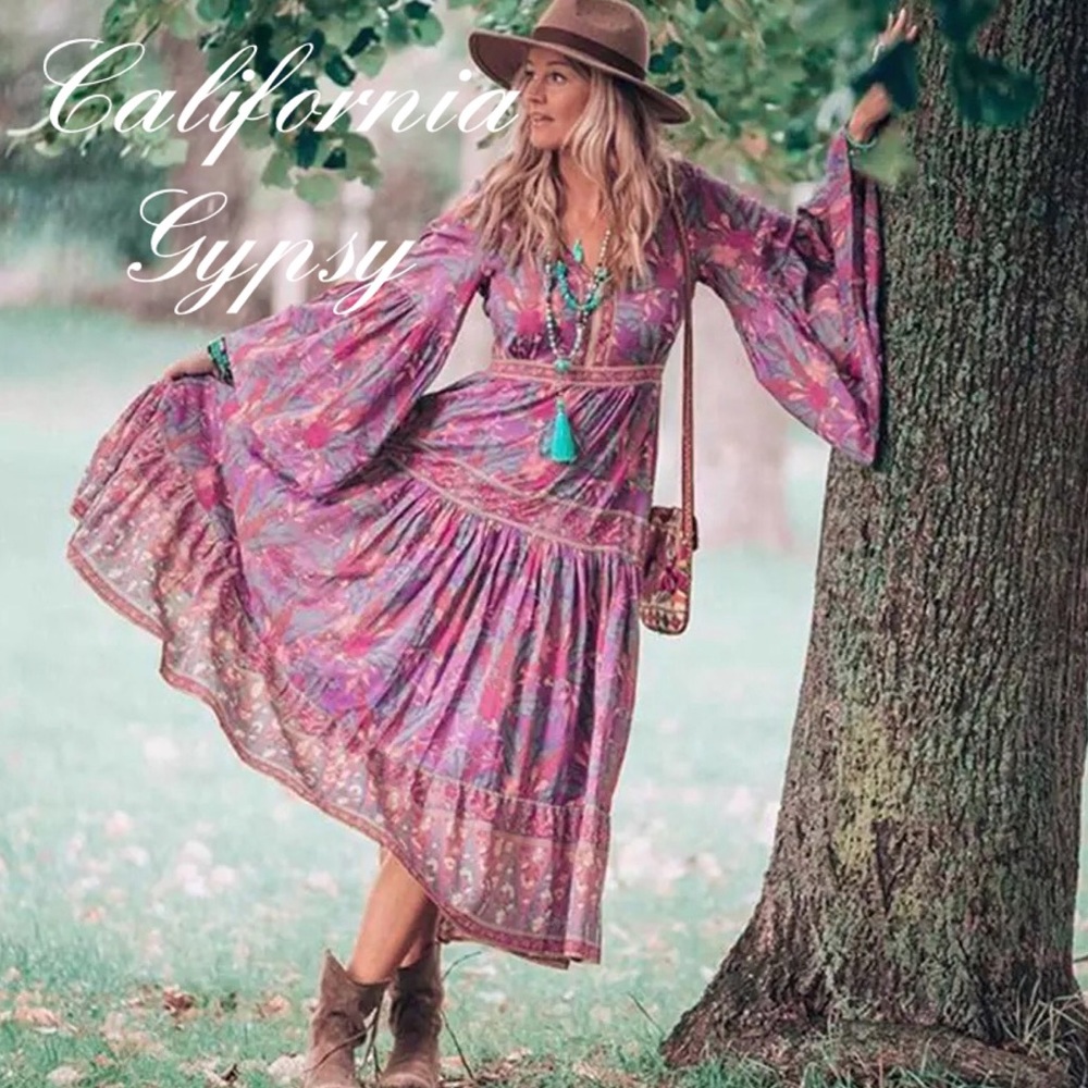 LAST ONE🎉Floral lantern sleeve dress - Picture 1 of 16